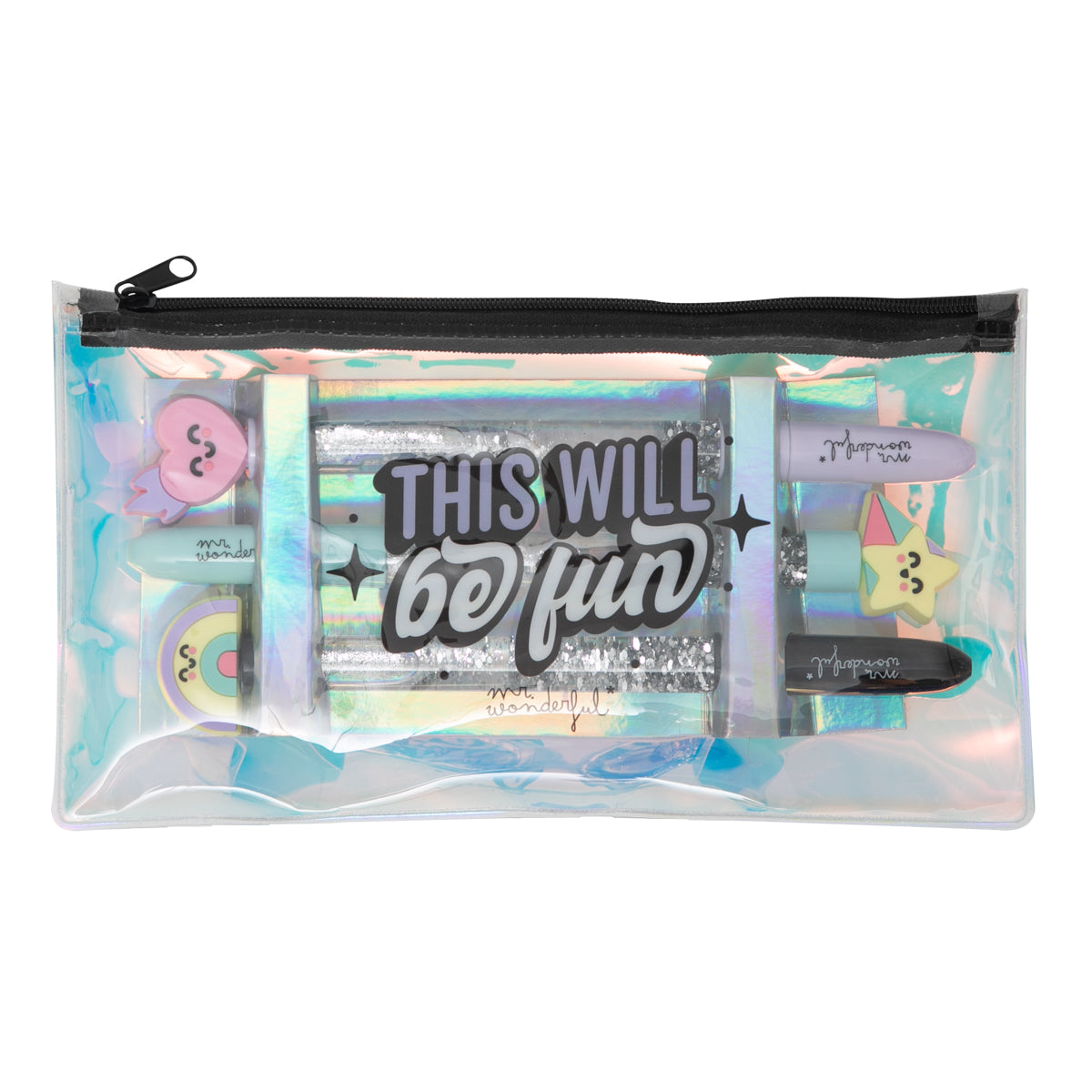 Trousse à crayons avec 3 stylos - Ce sera amusant 