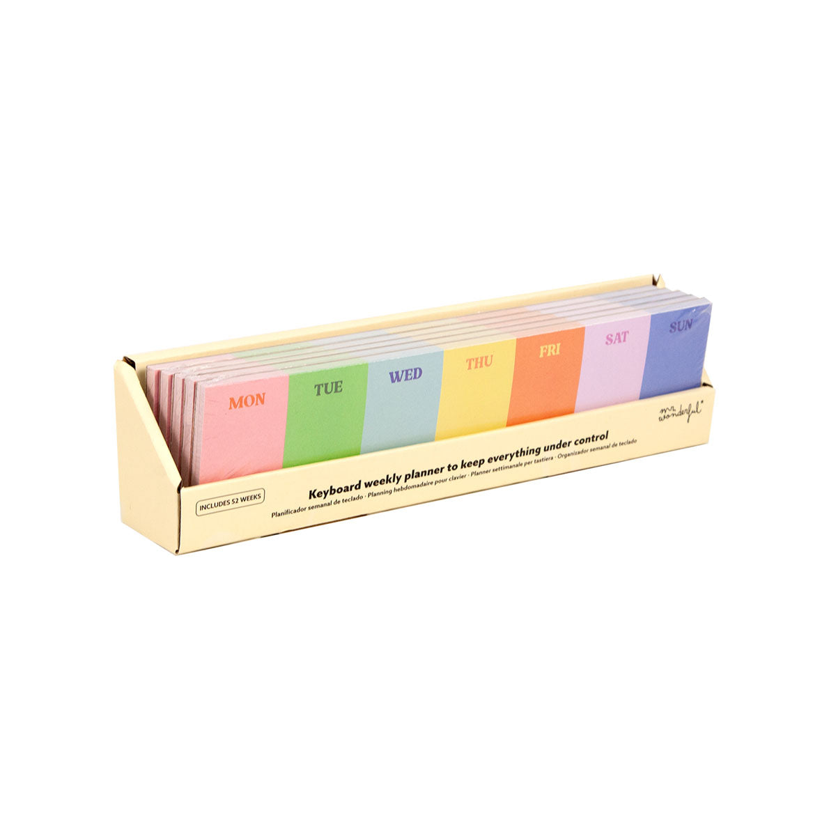Weekly planner for the keyboard
