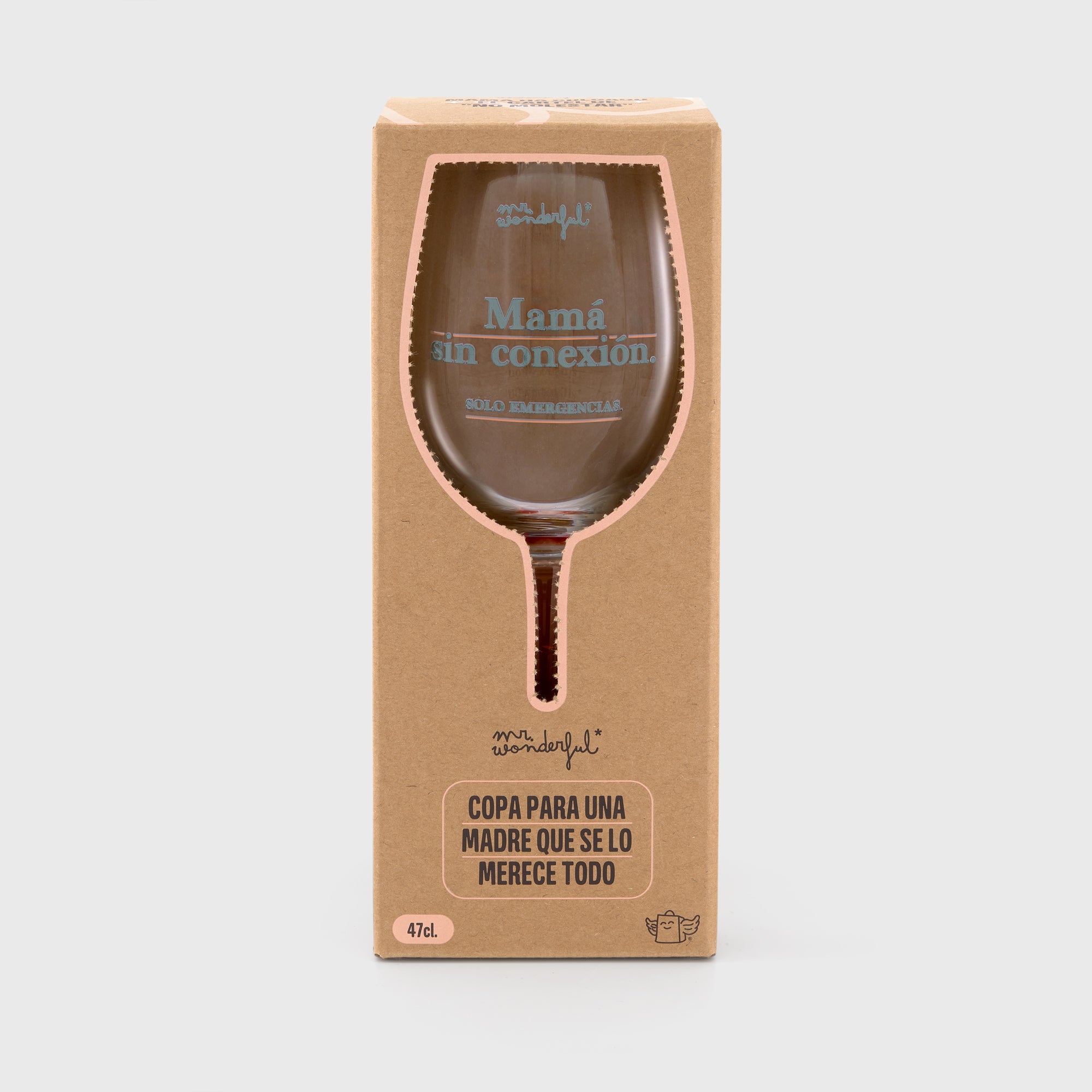 Copa de vino - Mamá sin conexión. Solo emergencias.