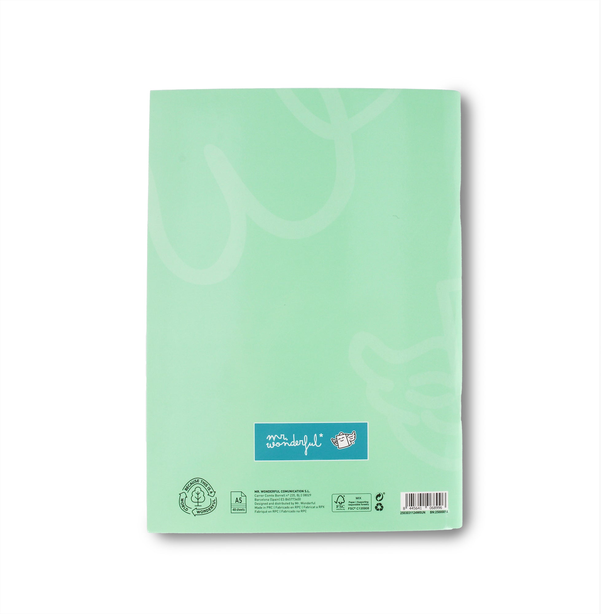 Green A5 notebook 48 sheets - Lined paper