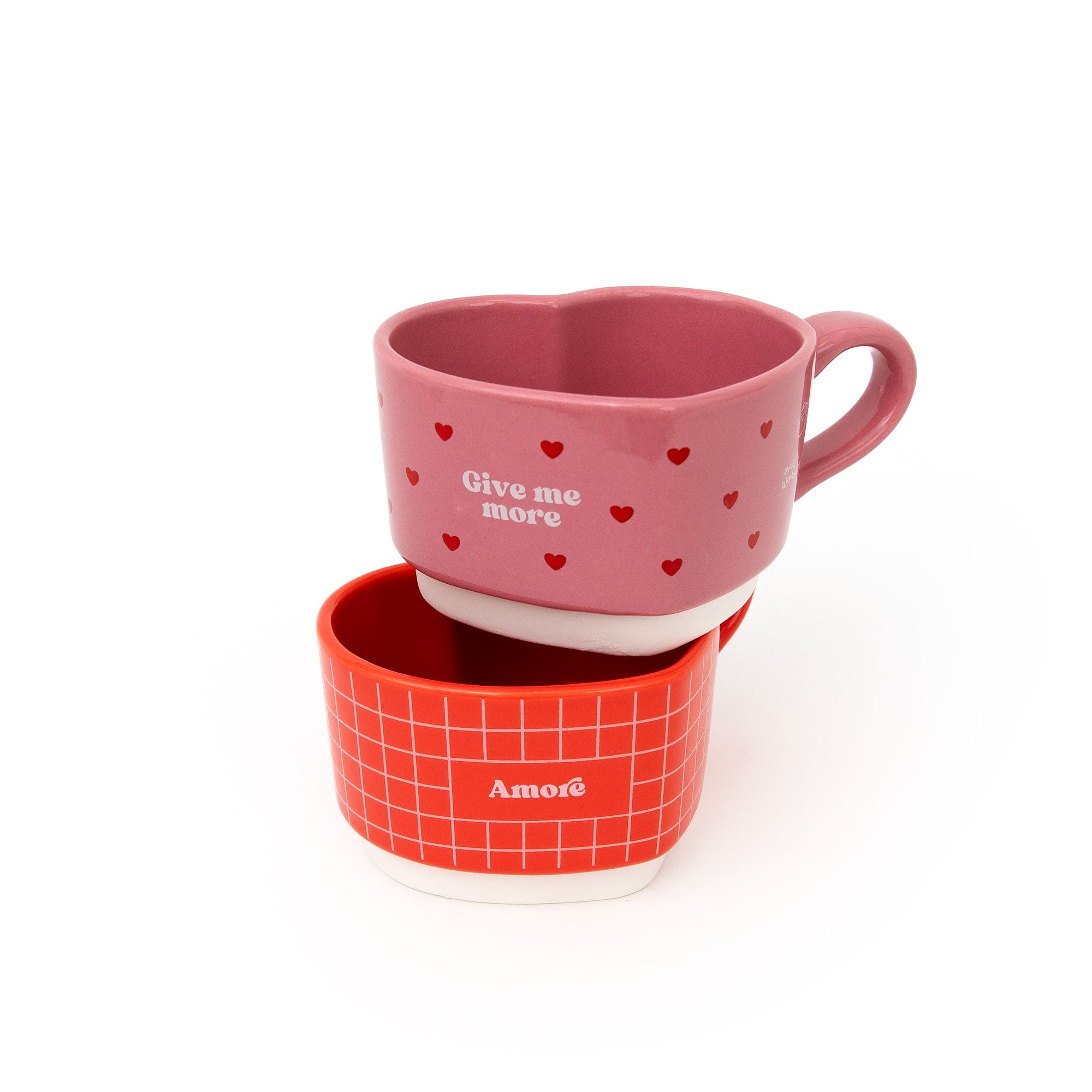 Set de 2 tazas apilables - Give me more amore | Mr.Wonderful