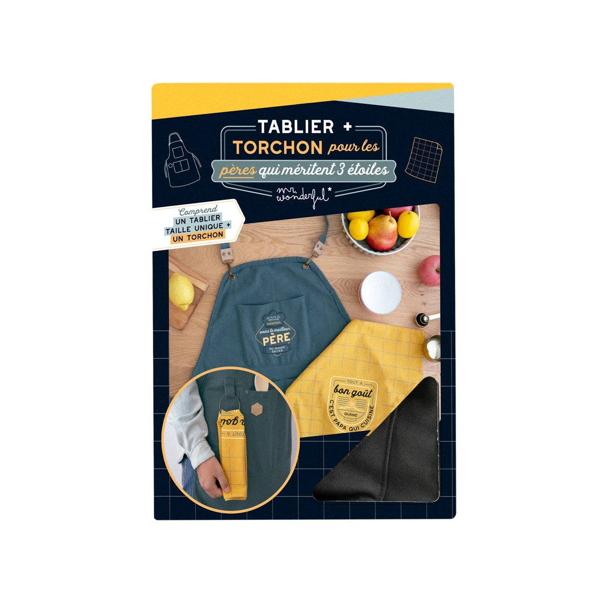 Tablier + torchon - Tout a bon goût quand c'est papa qui cuisine 