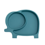 Plato de silicona para bebés Mr. Wonderful elefante azul