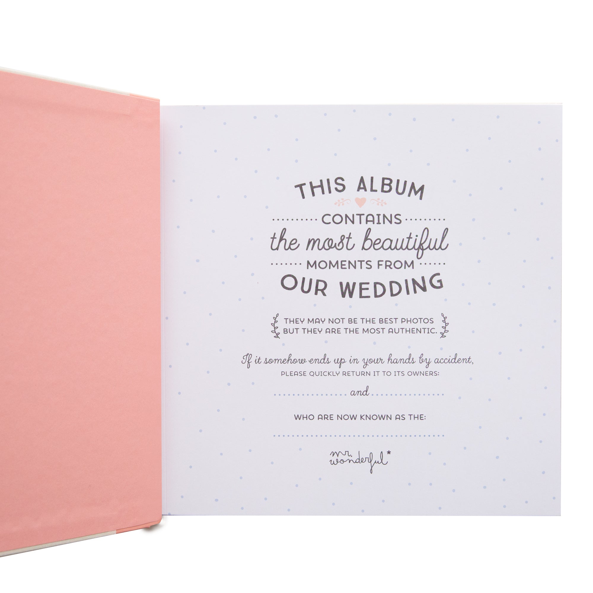 Notre album de mariage non officiel