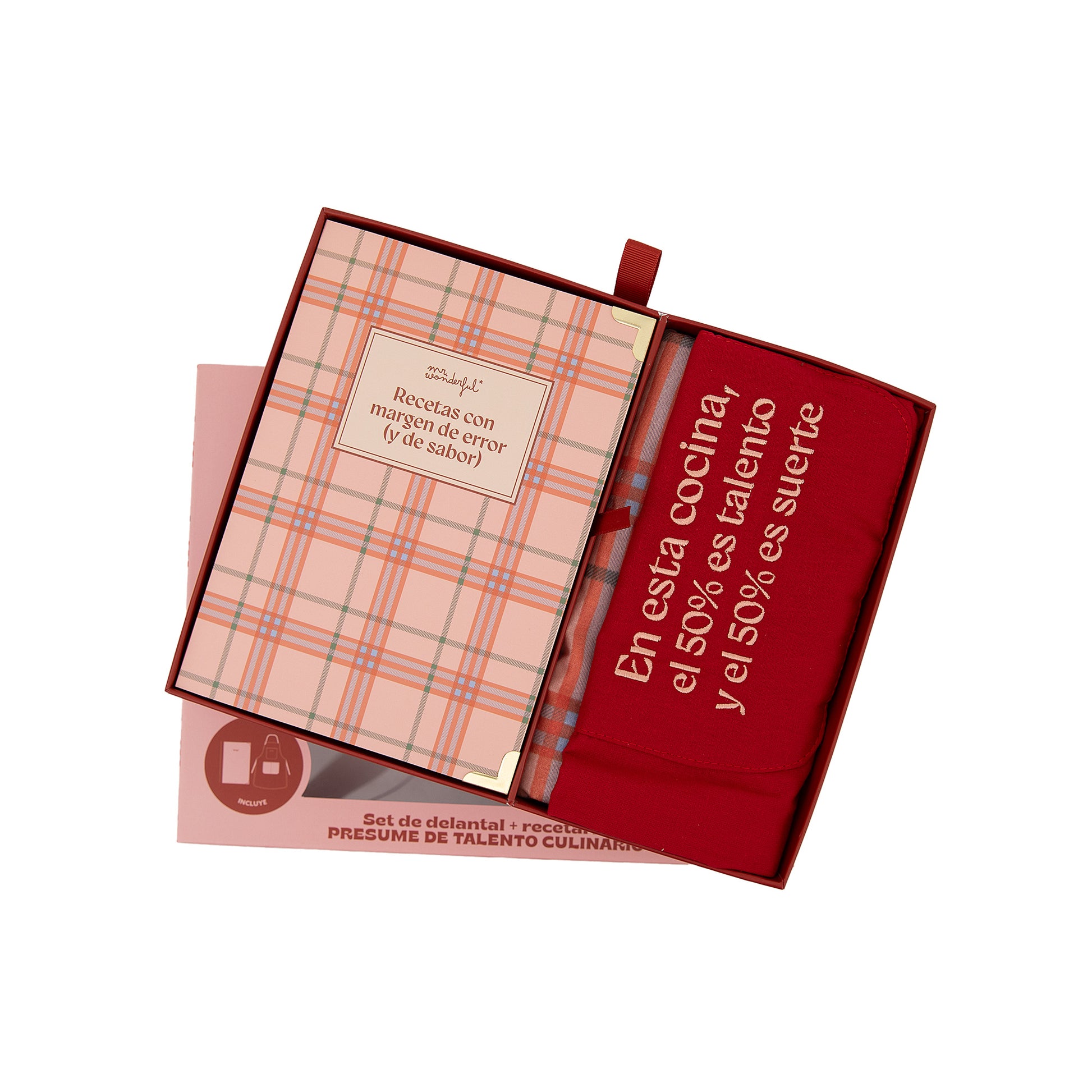 Set de delantal + recetario | Mr.Wonderful