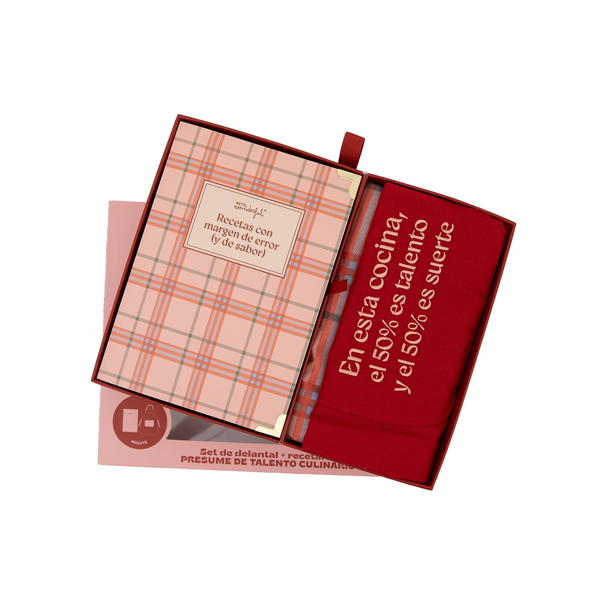 Set de delantal + recetario | Mr.Wonderful