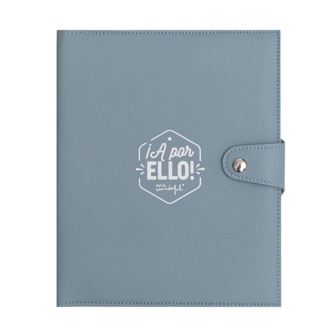 Portadocumentos polipiel con frase Mr. Wonderful y con compartimentos interiores - ¡A por ello!