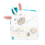 Hooded towel for little unicorns