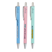 Set de 3 stylos avec messages en français Mr. Wonderful pour viser haut et réaliser ses rêves