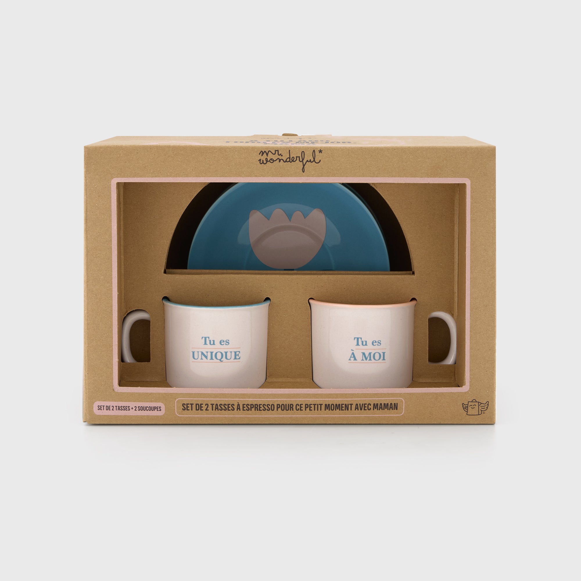 Set de 2 tasses espresso - Tu es unique. Tu es à moi