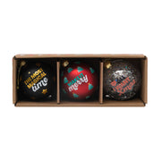 Set of 3 Christmas tree baubles - Make it merry