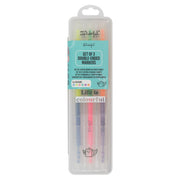 Set of 3 double-ended markers - Life is colourful