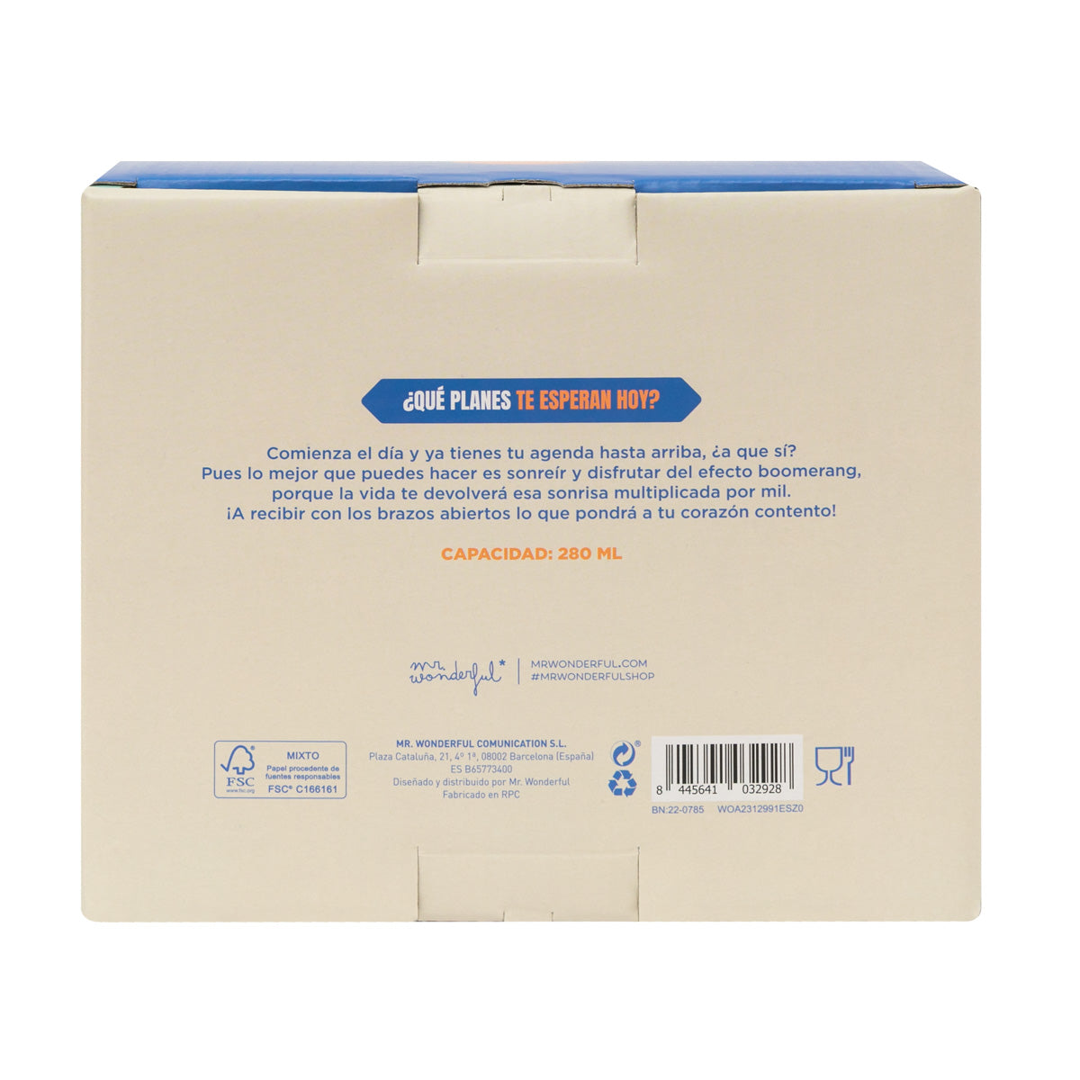 Taza azul - Un gran día por delante