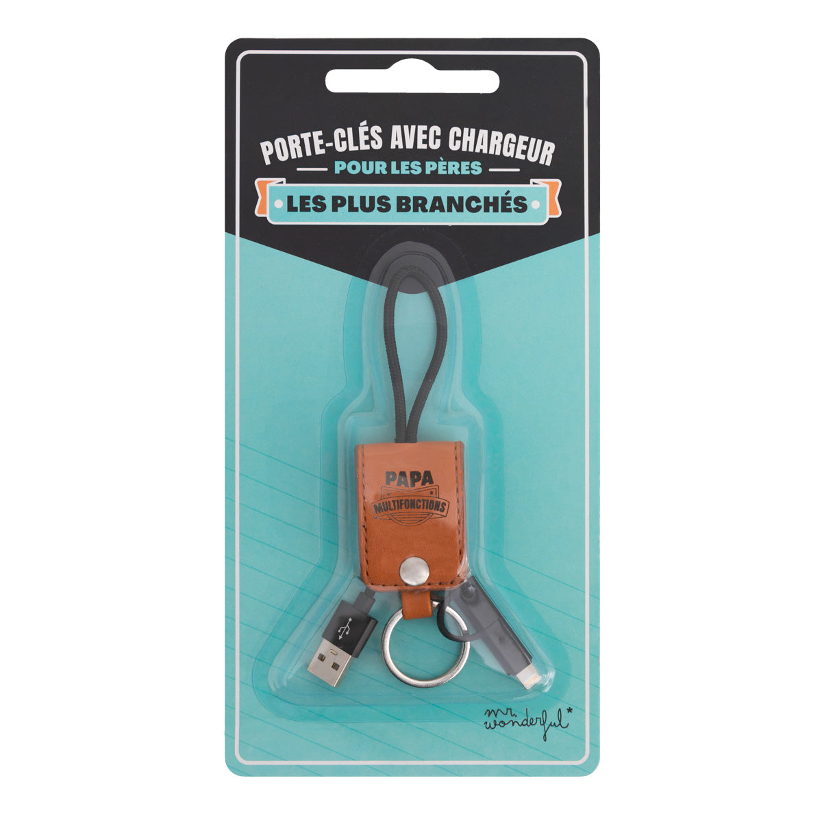 Porte-clés avec chargeur de téléphone - Papa multifonctions