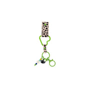 Keyring with charms - Animal print polka dots