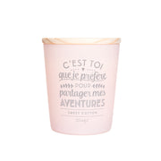 Bougie Mr. Wonderful message d'amour et amitié - C’est toi que je préfère pour partager mes aventures 