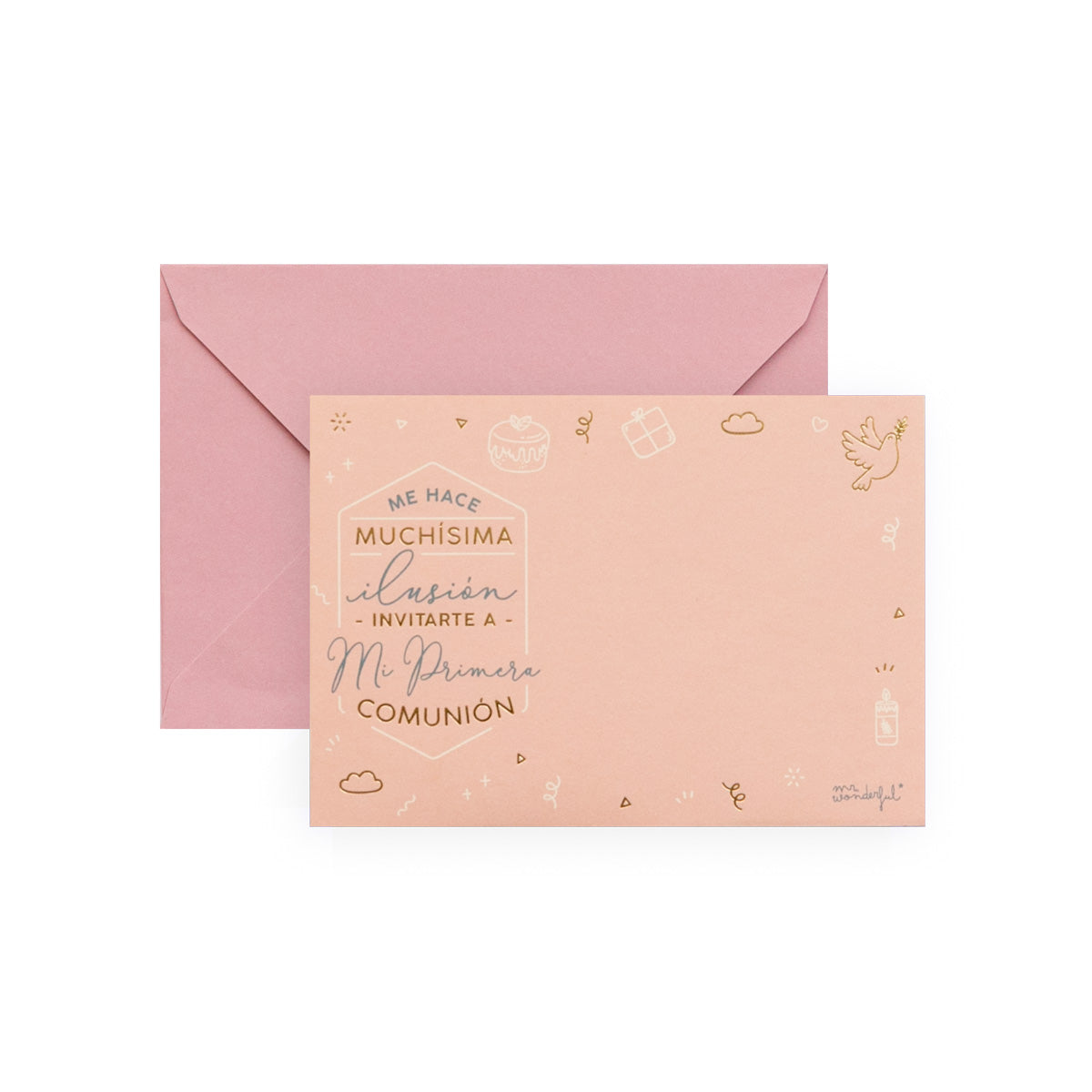 Set de 20 invitaciones personalizables para comuni