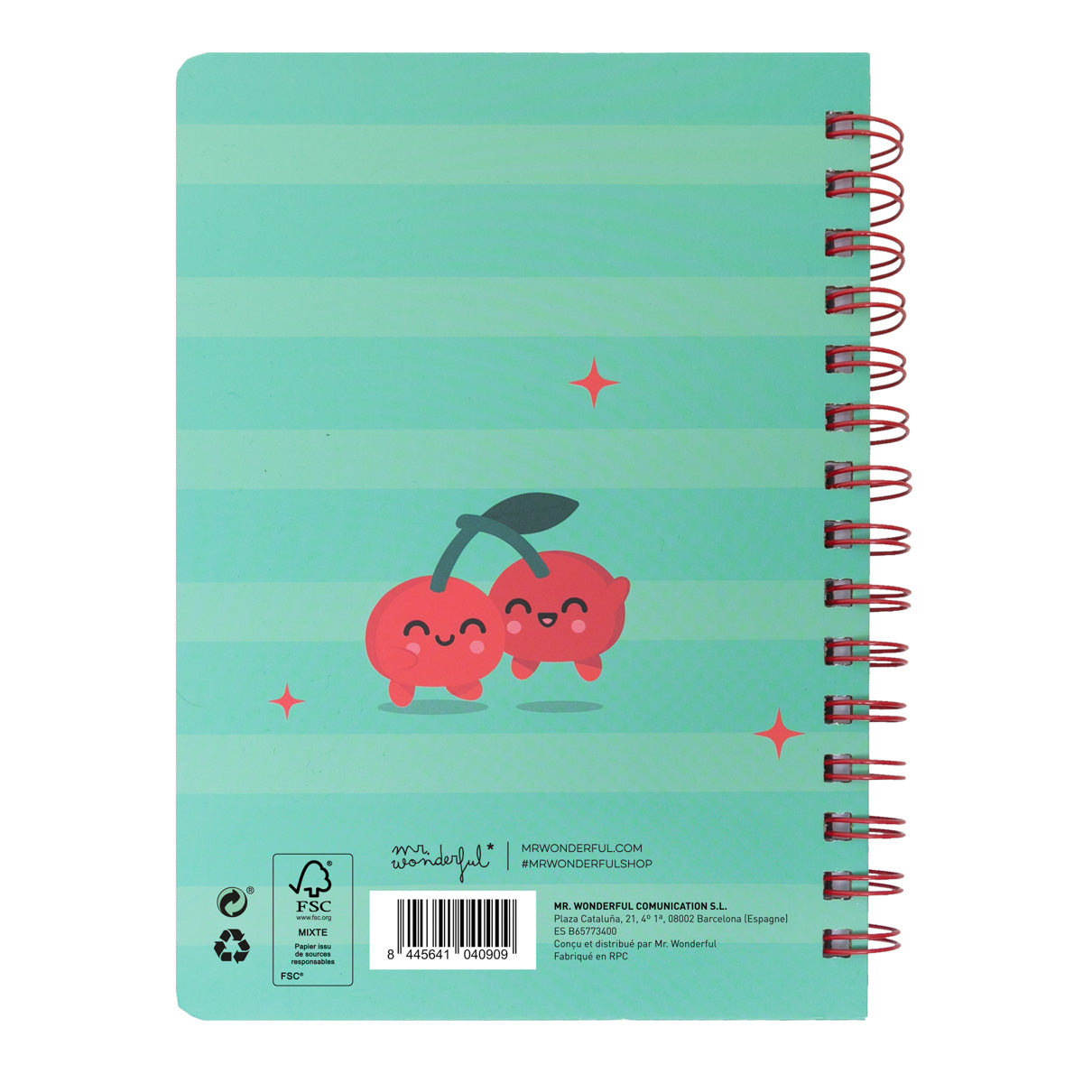 Cahier A5 com Cerises moles - Je lança-me! 