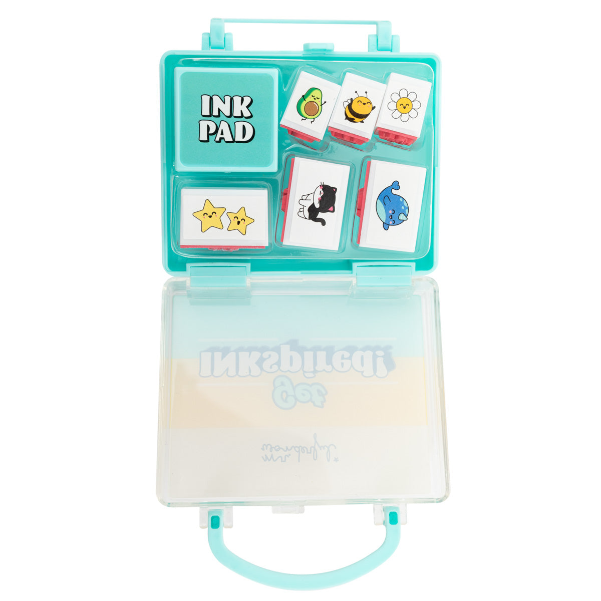 Set de 6 tampons + tampon encreur - Laissez-vous inspirer par l'encre ! 