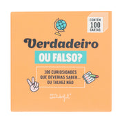 Jogo de cartas Mr. Wonderful - Verdadeiro ou falso?