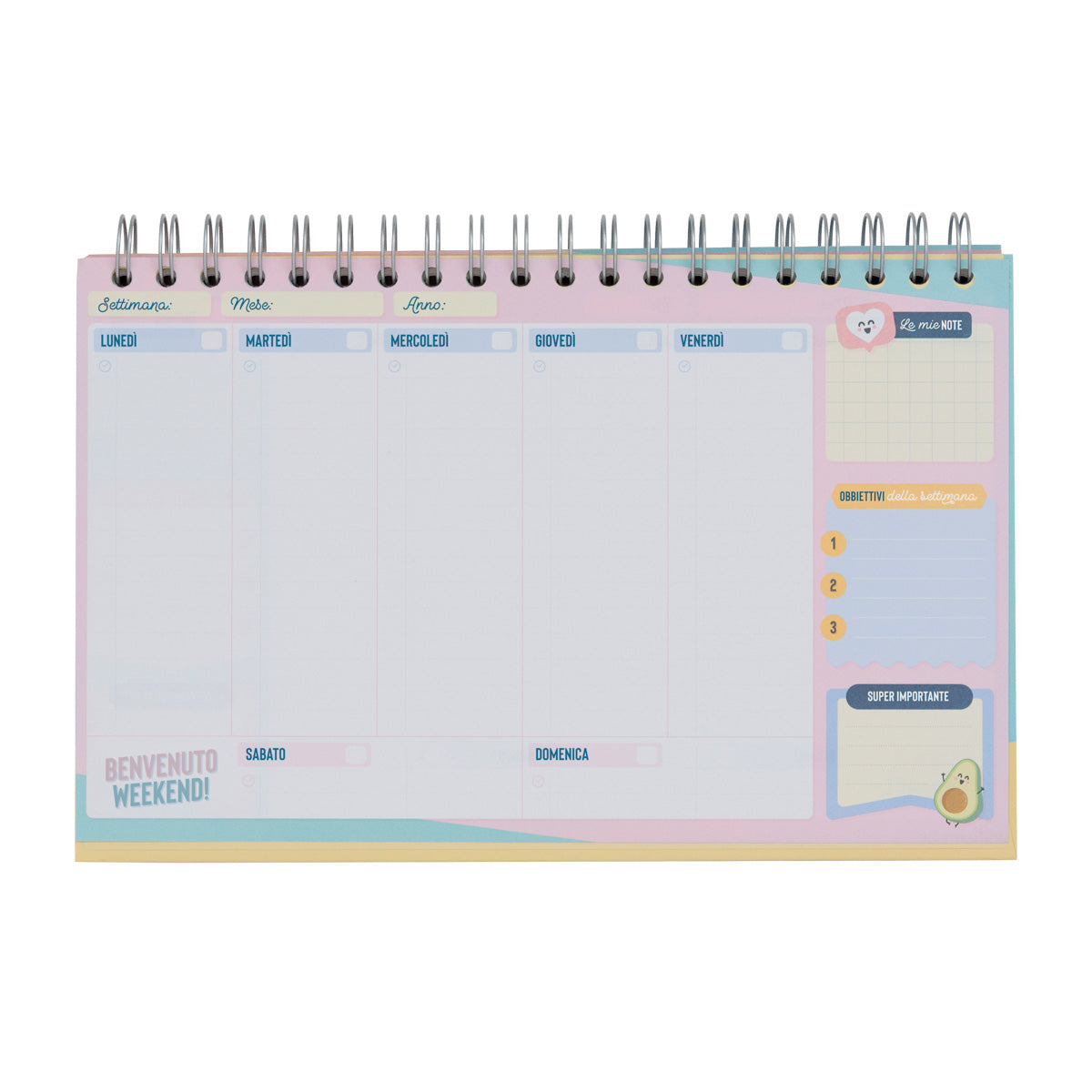 Planner settimanale - I sogni raggiunti incominciano qui