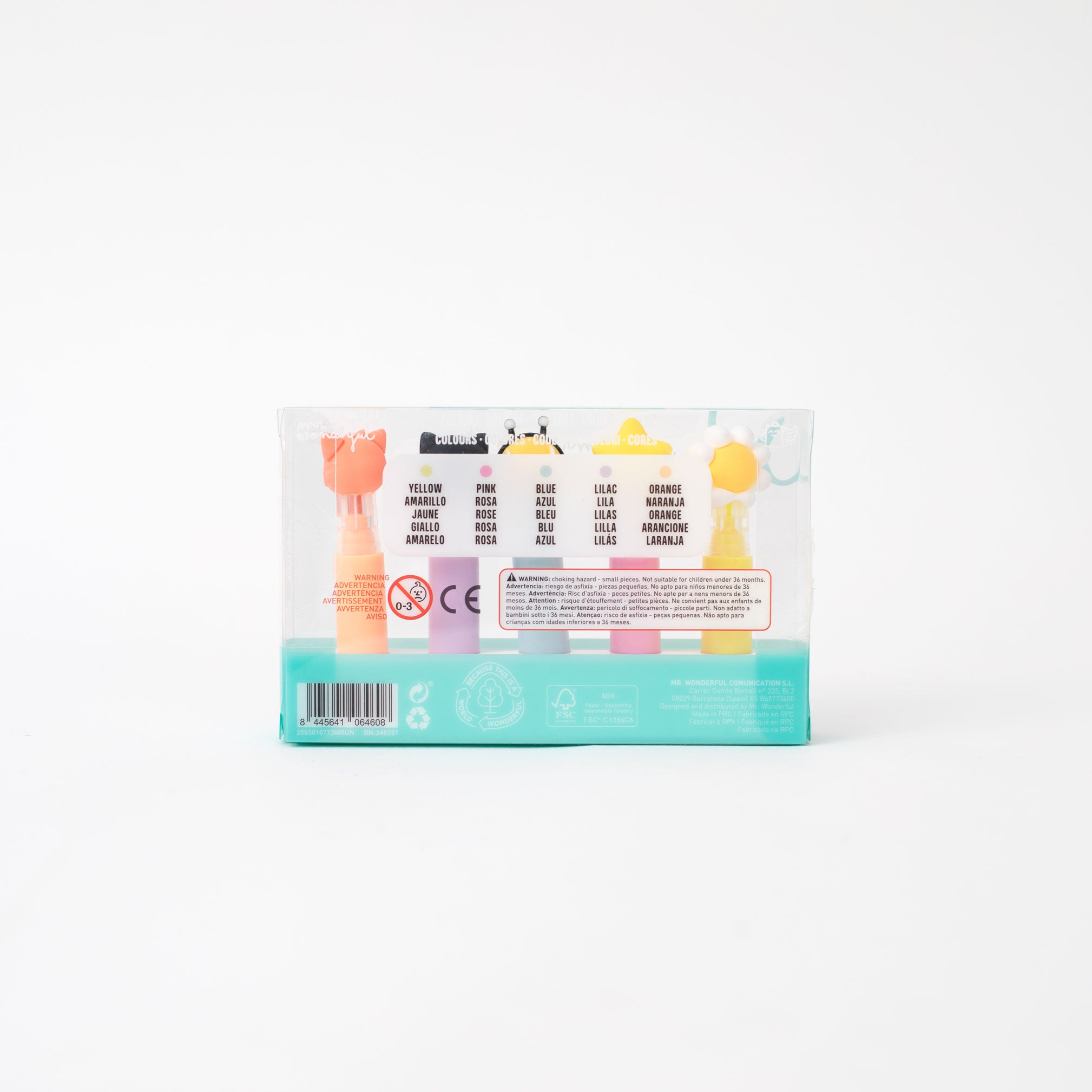 Set de 5 subrayadores pastel – Colores suaves, ideas brillantes - Live in colour