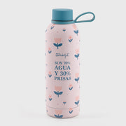Botella térmica con frase divertida Mr. Wonderful - Soy 70% agua y 30% prisas