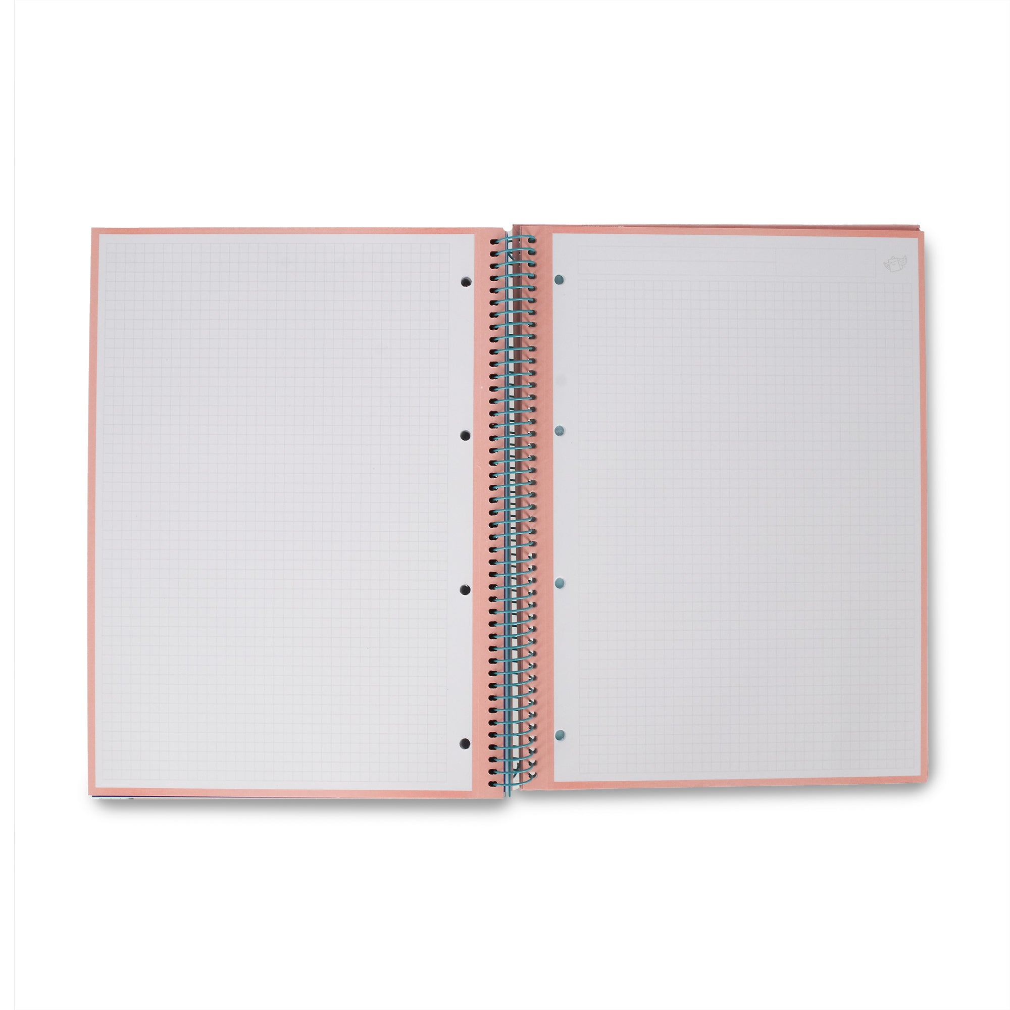 Libreta A4 rosa 120 sheets - Grid paper and micro-perforated