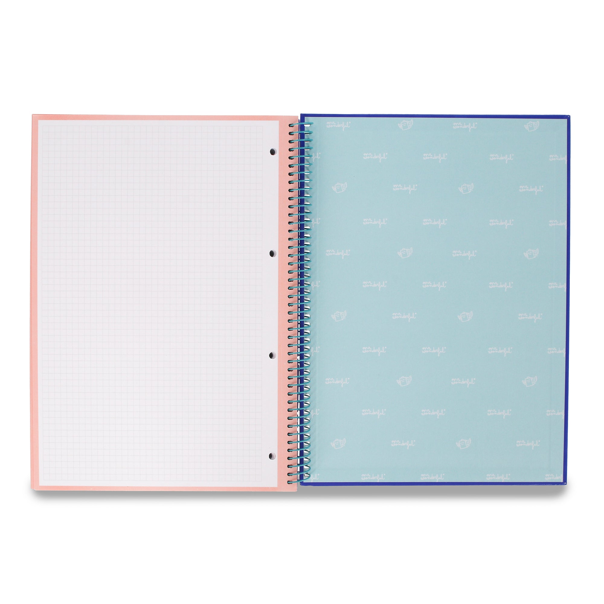 Libreta A4 azul 120 sheets - Grid paper and micro-perforated