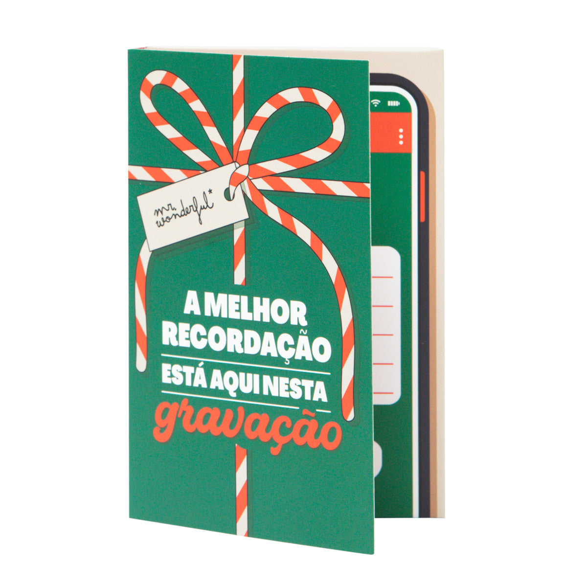 Carte postale avec enregistreur de messages audio - Un meilleur souvenir est ici dans cet enregistrement. 