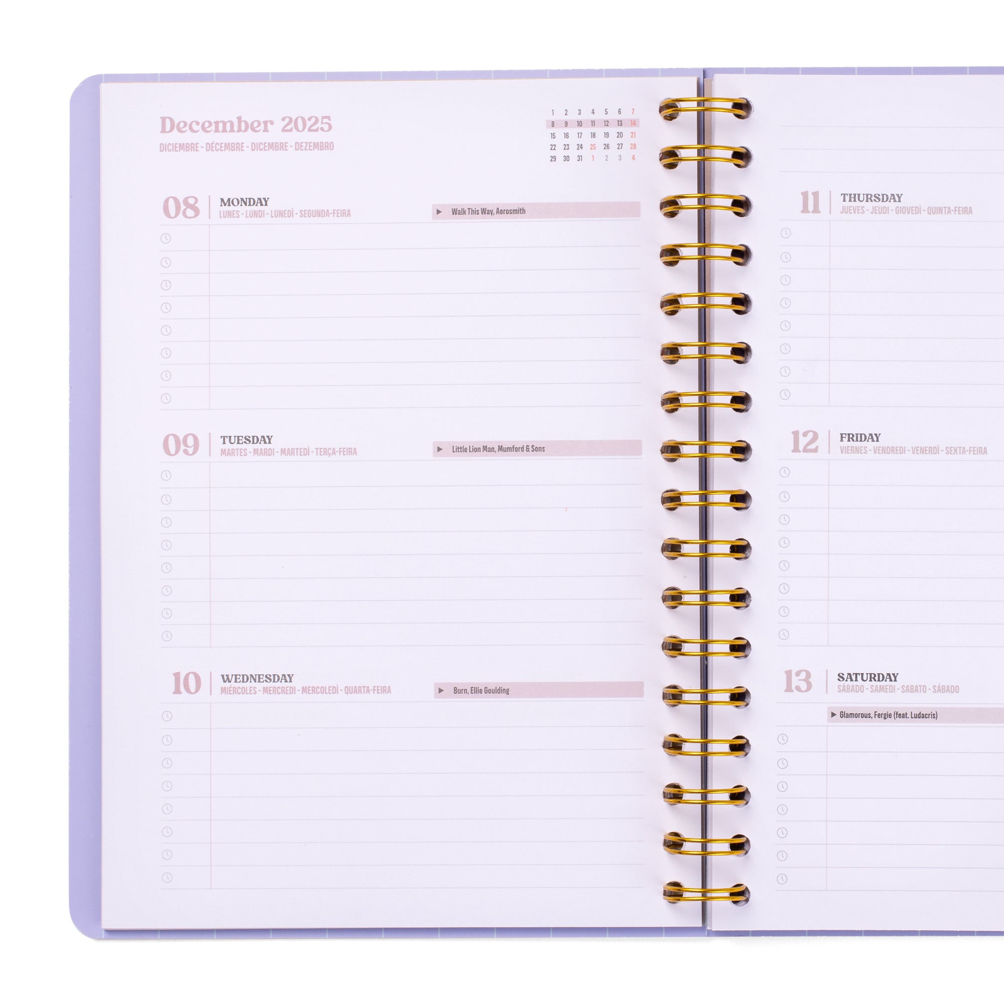 Basic diary 2025-26 Week view - Effort + Action = Success