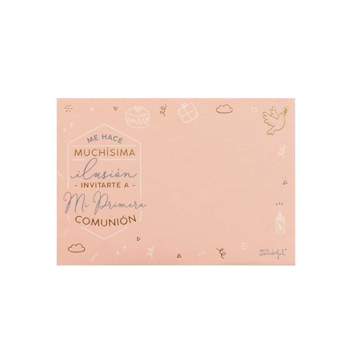 Set de 20 invitaciones personalizables para comuni