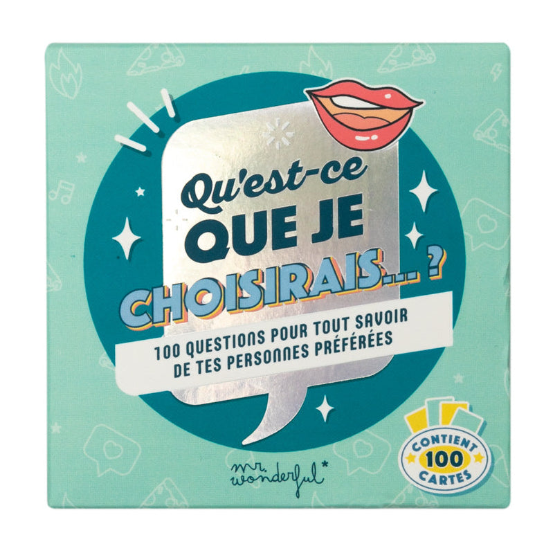 Jeu de cartes pour jouer avec les amis Mr. Wonderful - Qu'est-ce que je choisirais... ?
