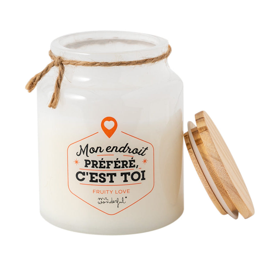 Bougie parfumée - Mon endroit préféré, c'est toi