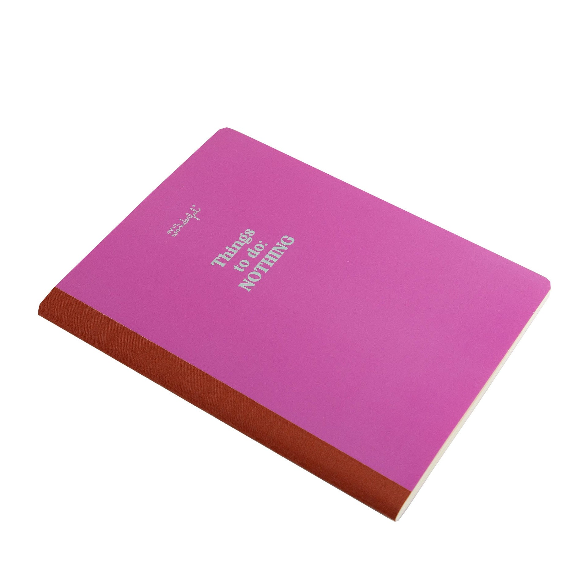 Libreta A5 Mr. Wonderful para regalar a mujeres con mensaje Things to do: nothing