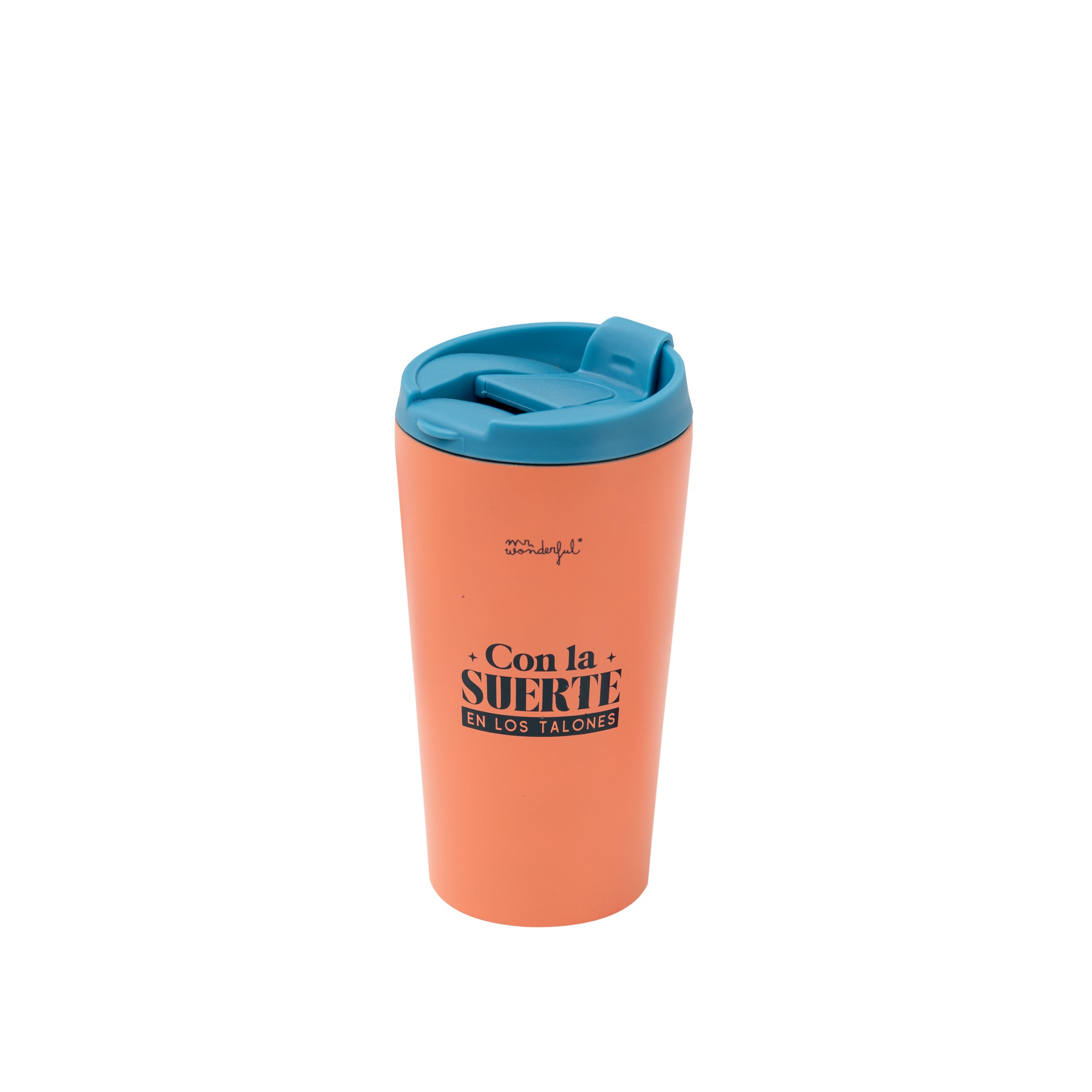 Taza take away térmica - Con la suerte en los talones.