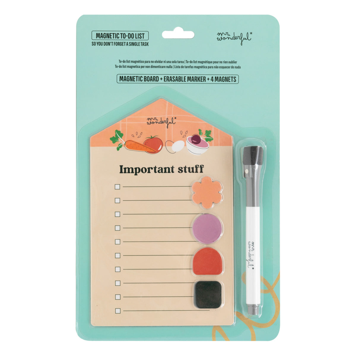 Magnetic board for to-do lists - Important stuff