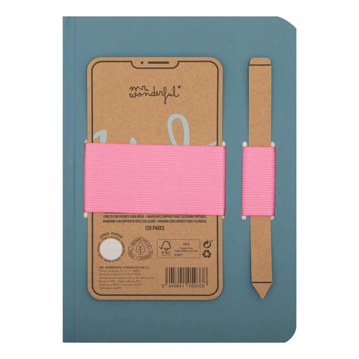 Caderno A5 com alça para celular - Só boas notas 