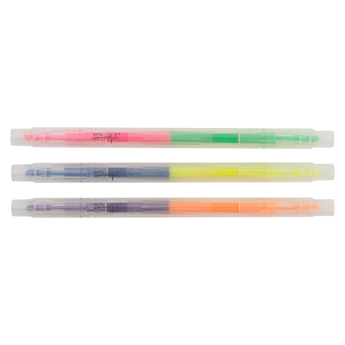 Set of 3 double-ended markers - Life is colourful