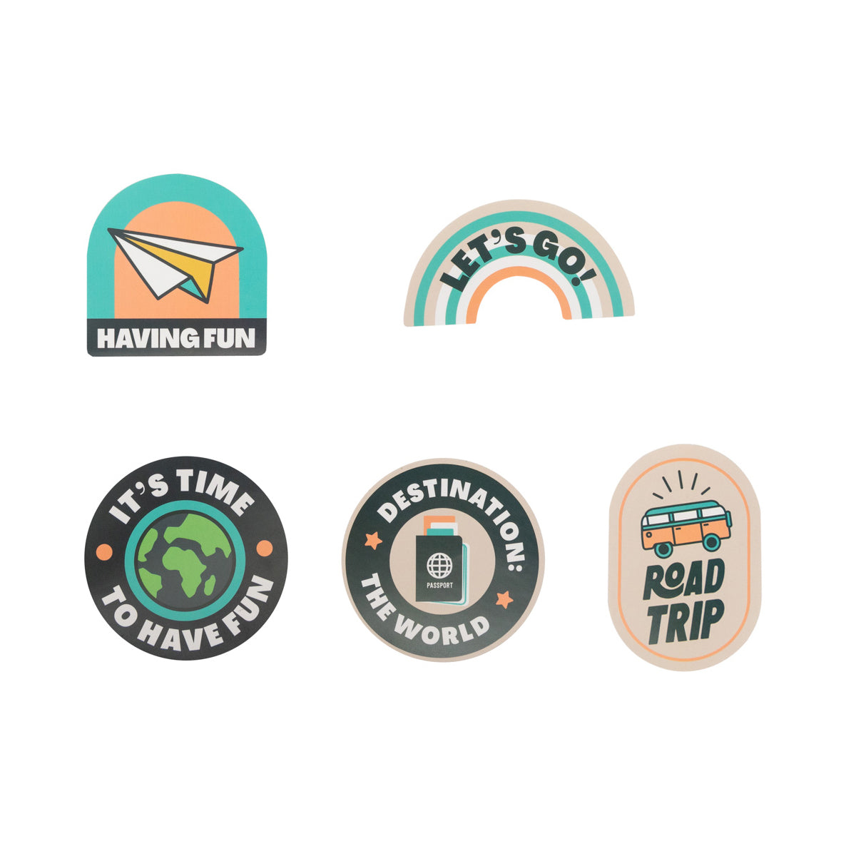 Luggage tag + sticker set - Destination: the world