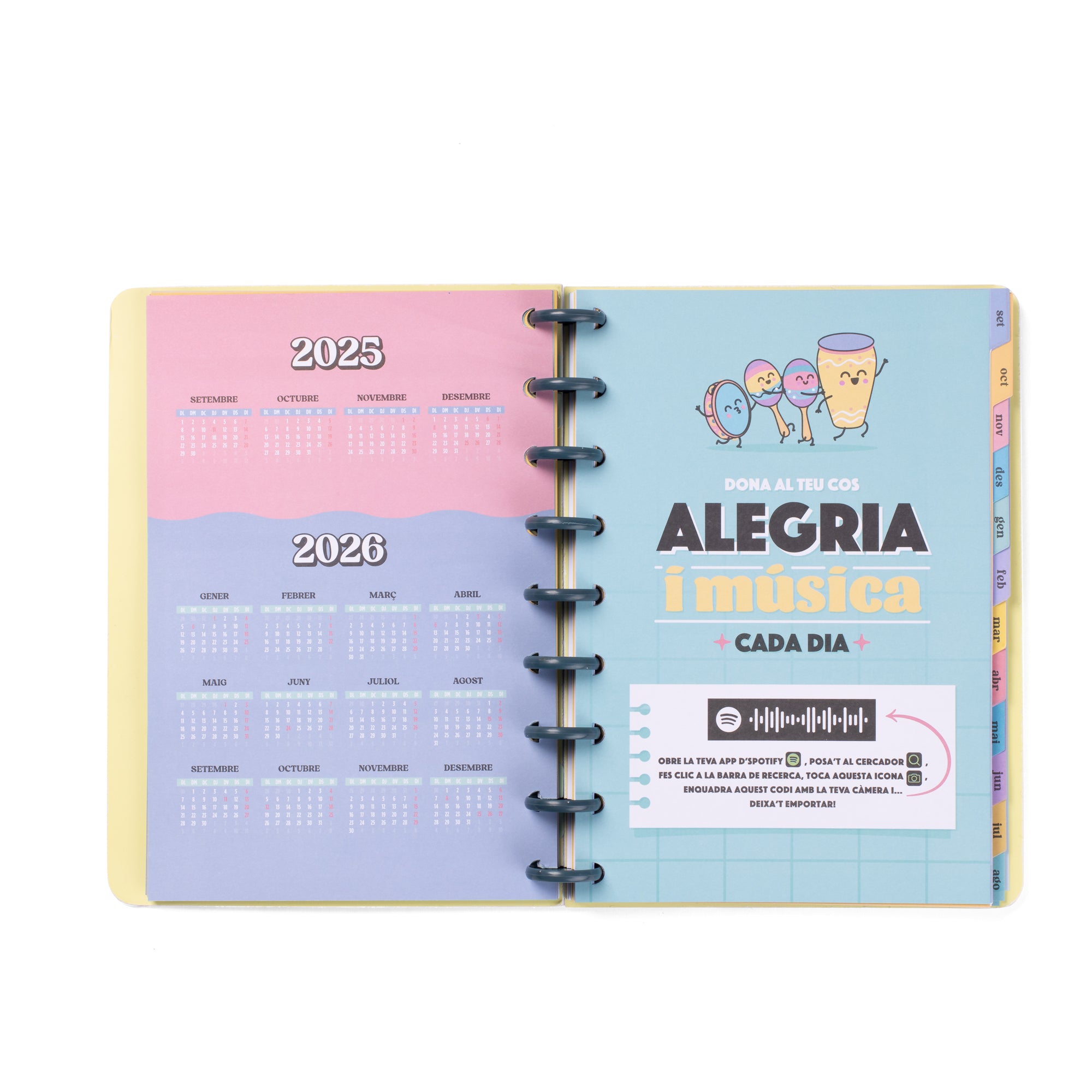 Agenda Wonder 2025-26 Setmanal - Amb ganes, segur que guanyes