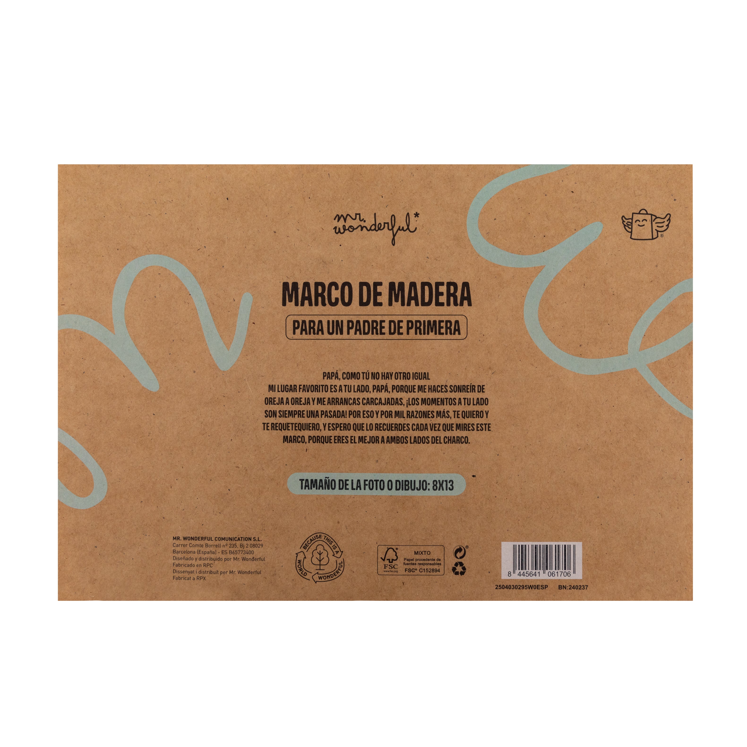 Marco de madera 8x13 - Definición "Papá"