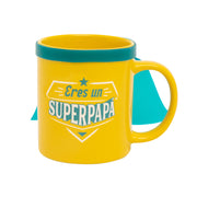 Taza con capa y mensaje para padres Mr. Wonderful - Eres un superpapá