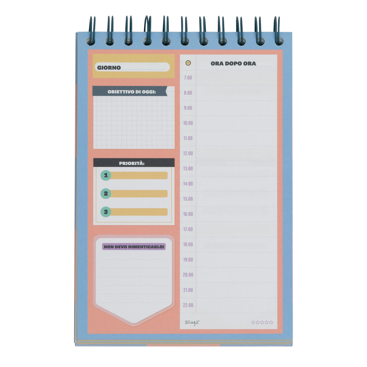 Planner verticale giornaliero - Tanti giorni, tanti obiettivi