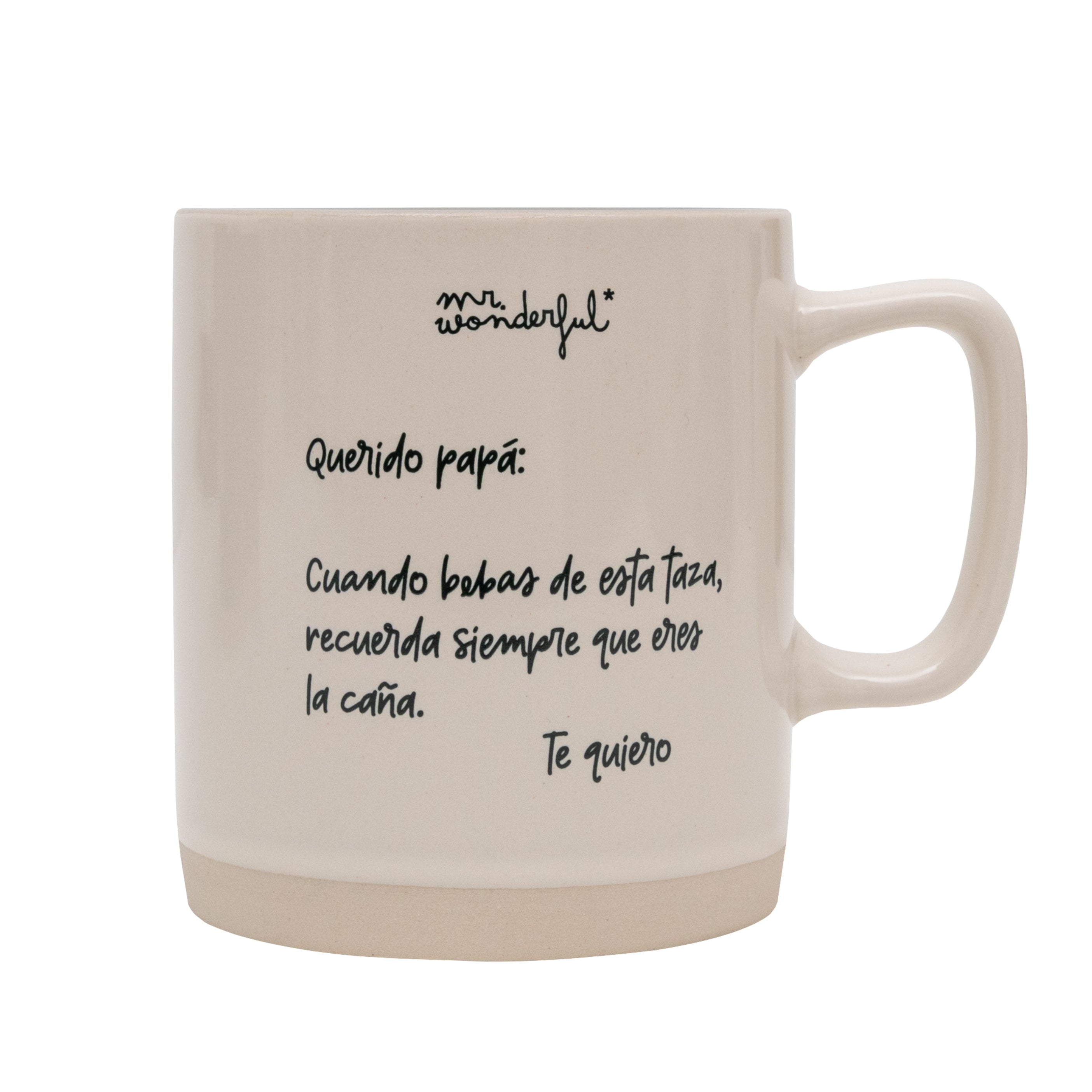 Taza con mensaje para padres Mr. wonderful - Querido papá