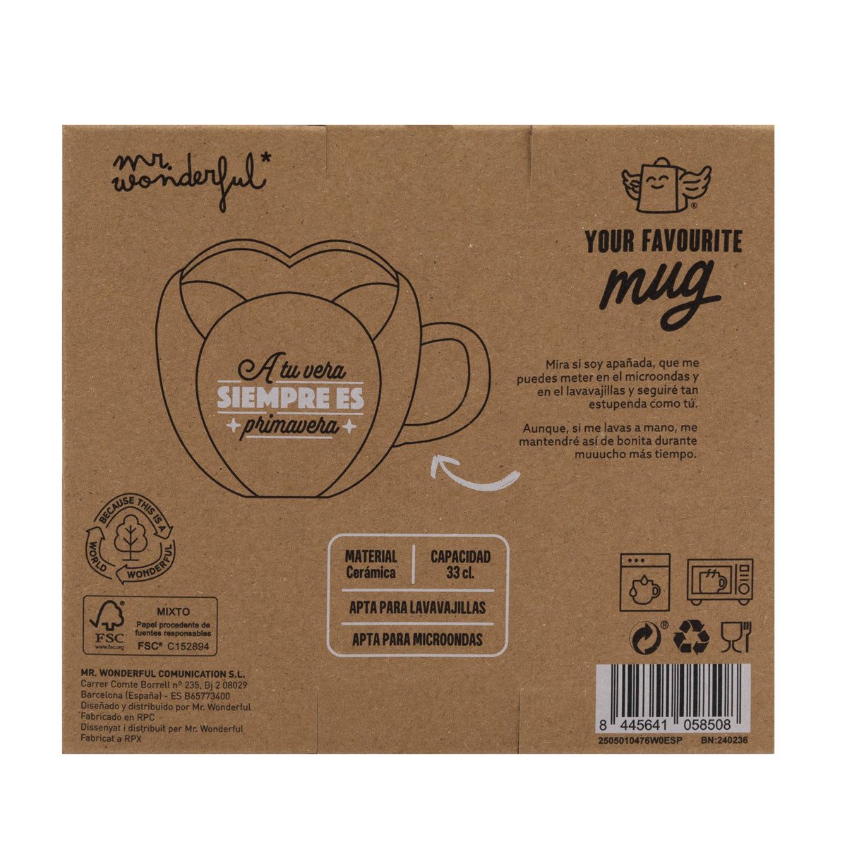 Mug 3D rose - À tes côtés, c'est toujours le printemps 