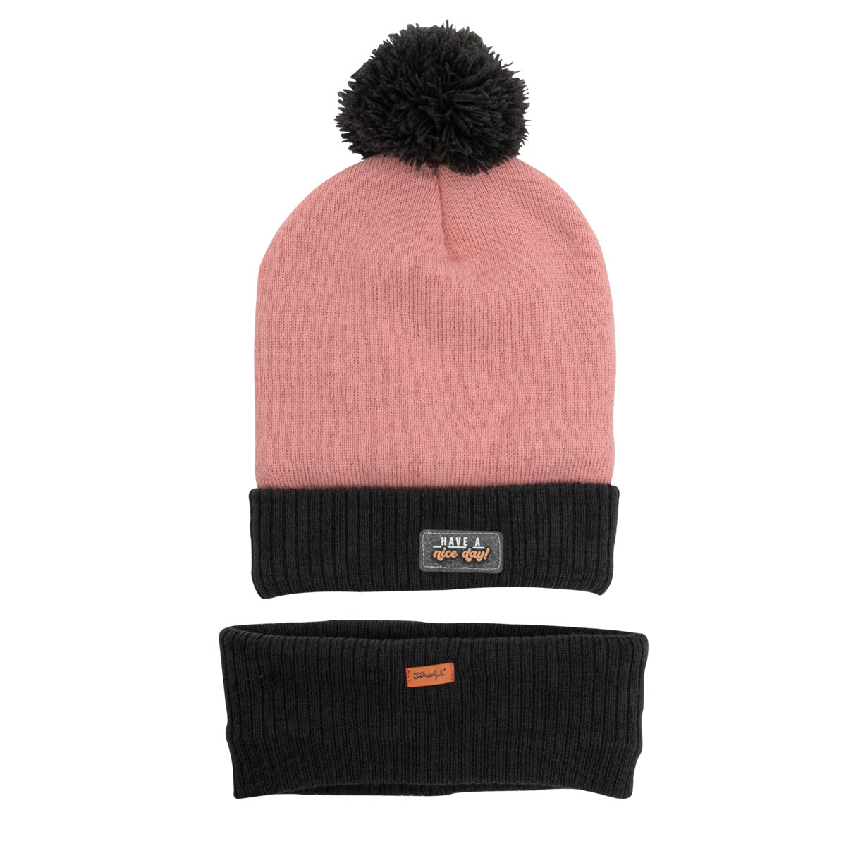 Beanie and snood set - Have a nice day!