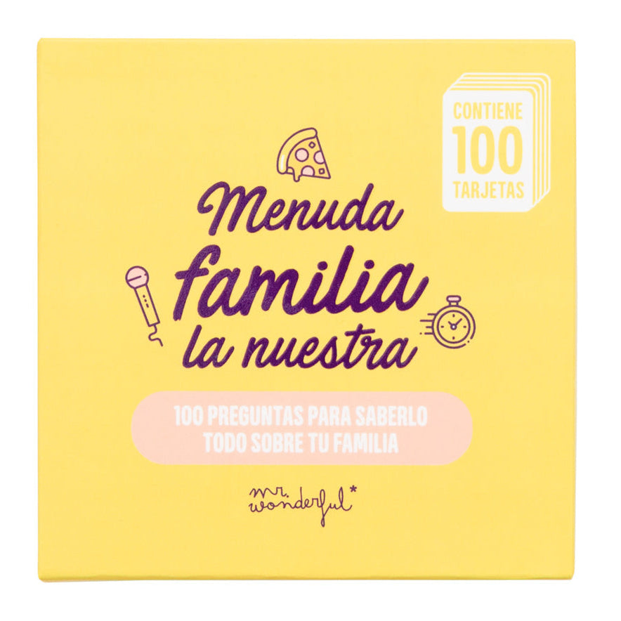 Juego de cartas para jugar en familia Mr. Wonderful - Menuda familia la nuestra