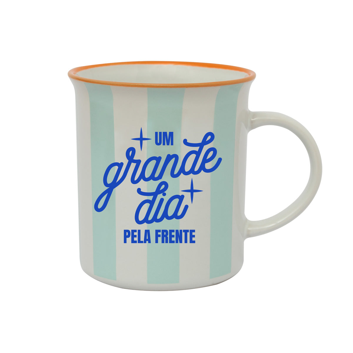 Caneca azul - Um grande dia pela frente