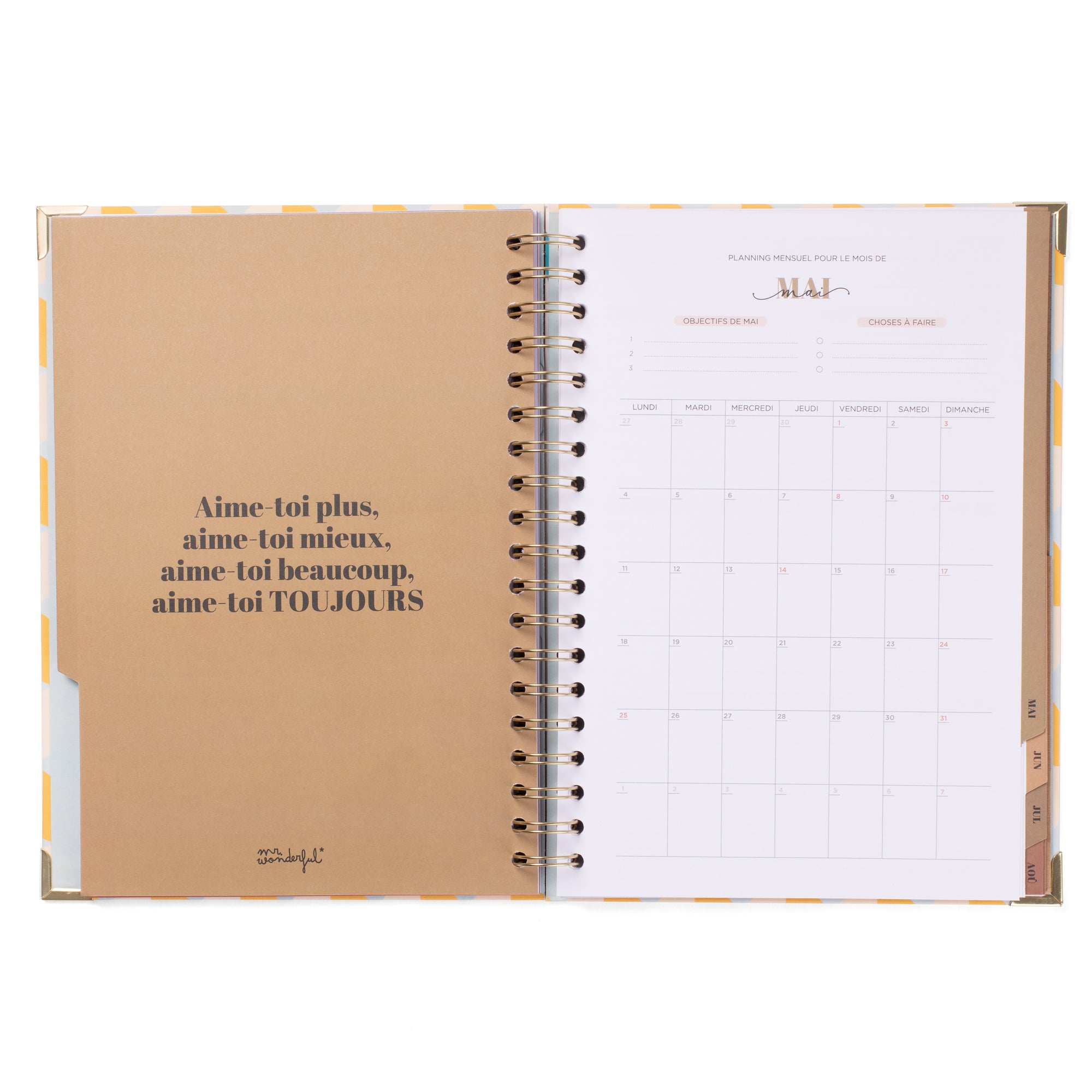 Set d'Agenda Office 2025-26 Semainier Grand format + stylo - No stress